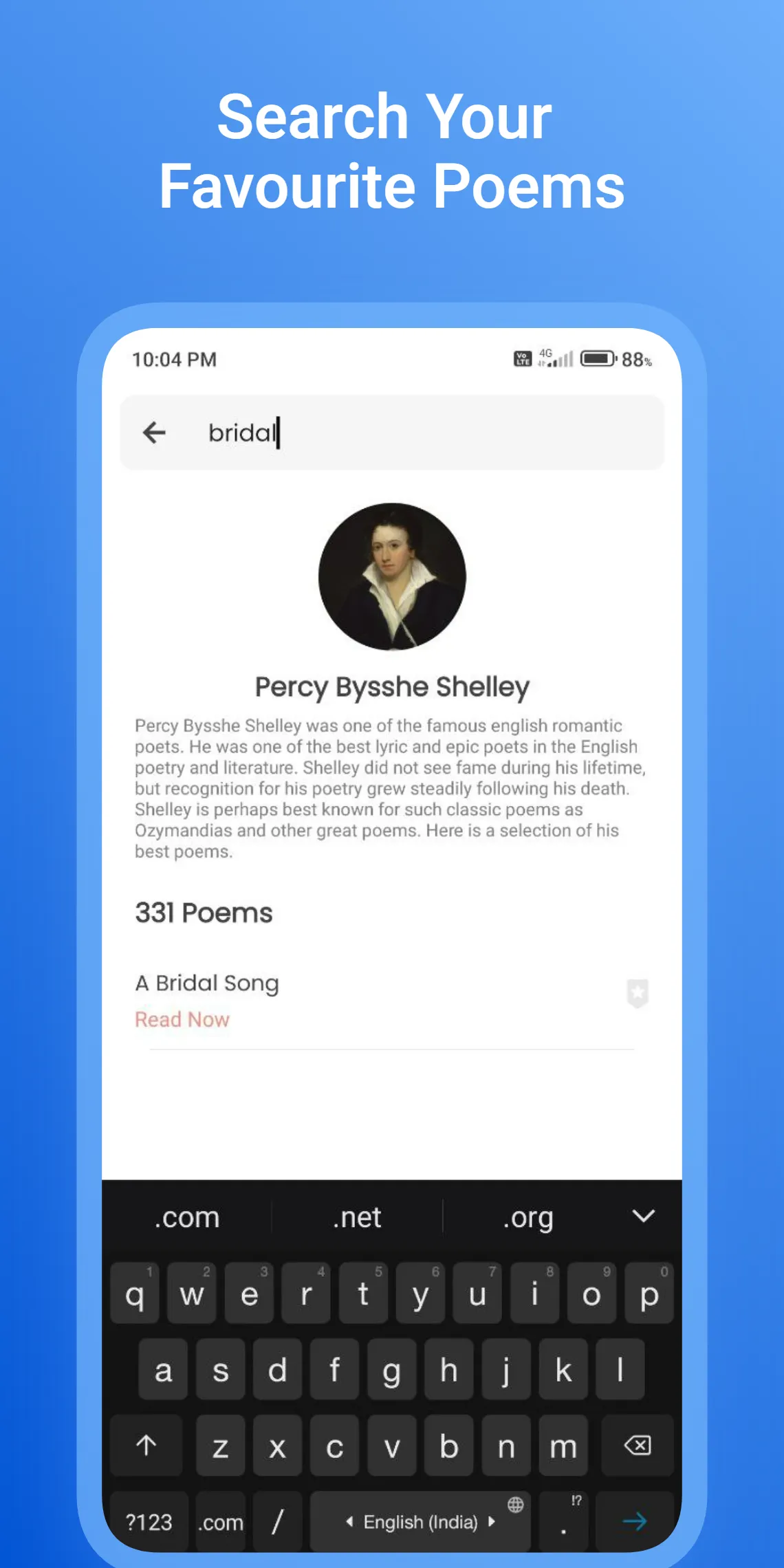 English Poems & Poetry Offline | Indus Appstore | Screenshot