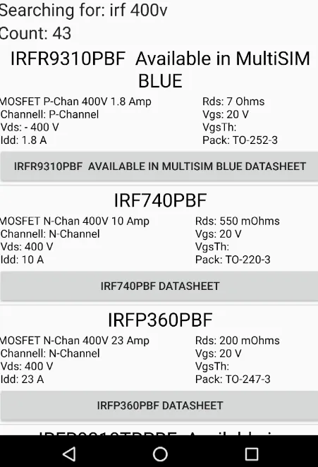 MOSFET transistors offline | Indus Appstore | Screenshot