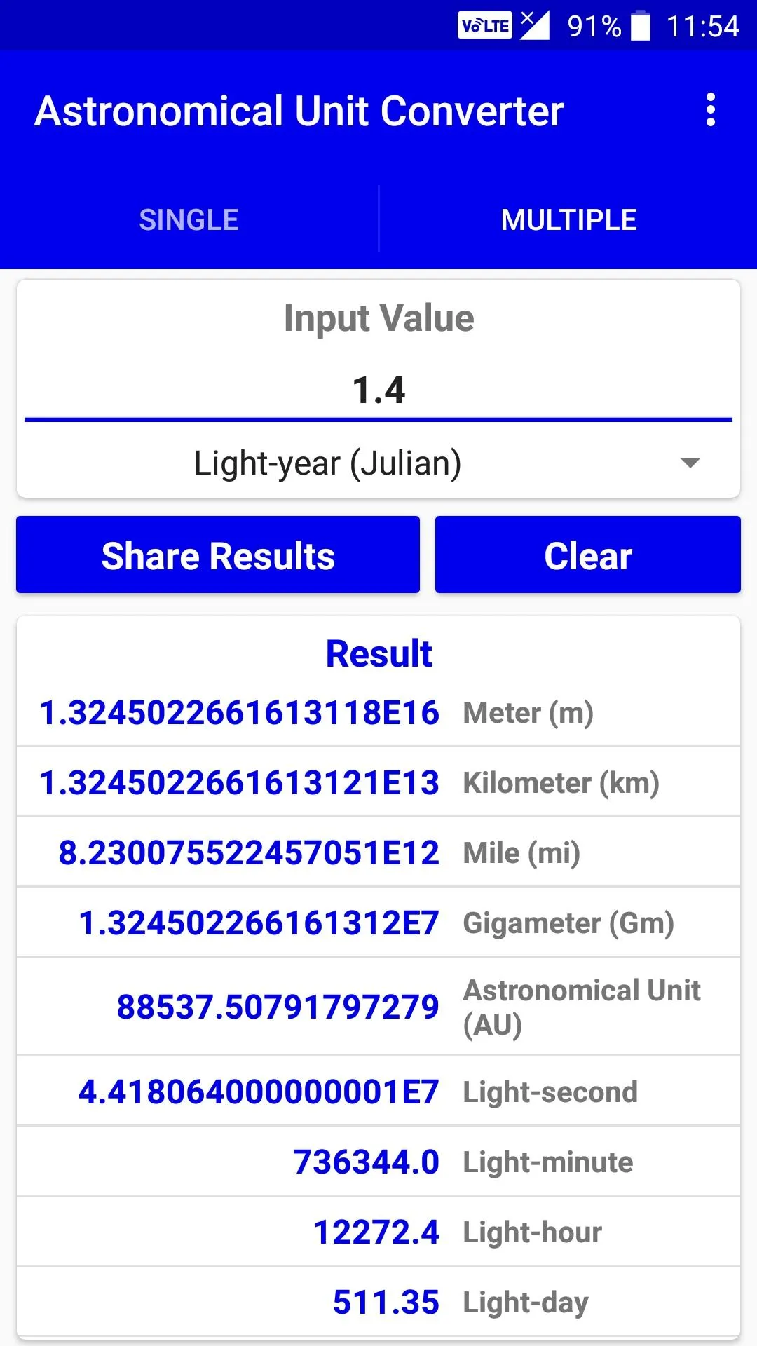 Astronomical Unit Converter | Indus Appstore | Screenshot