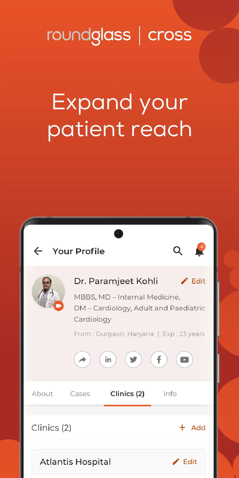 RoundGlass Cross for Doctors | Indus Appstore | Screenshot