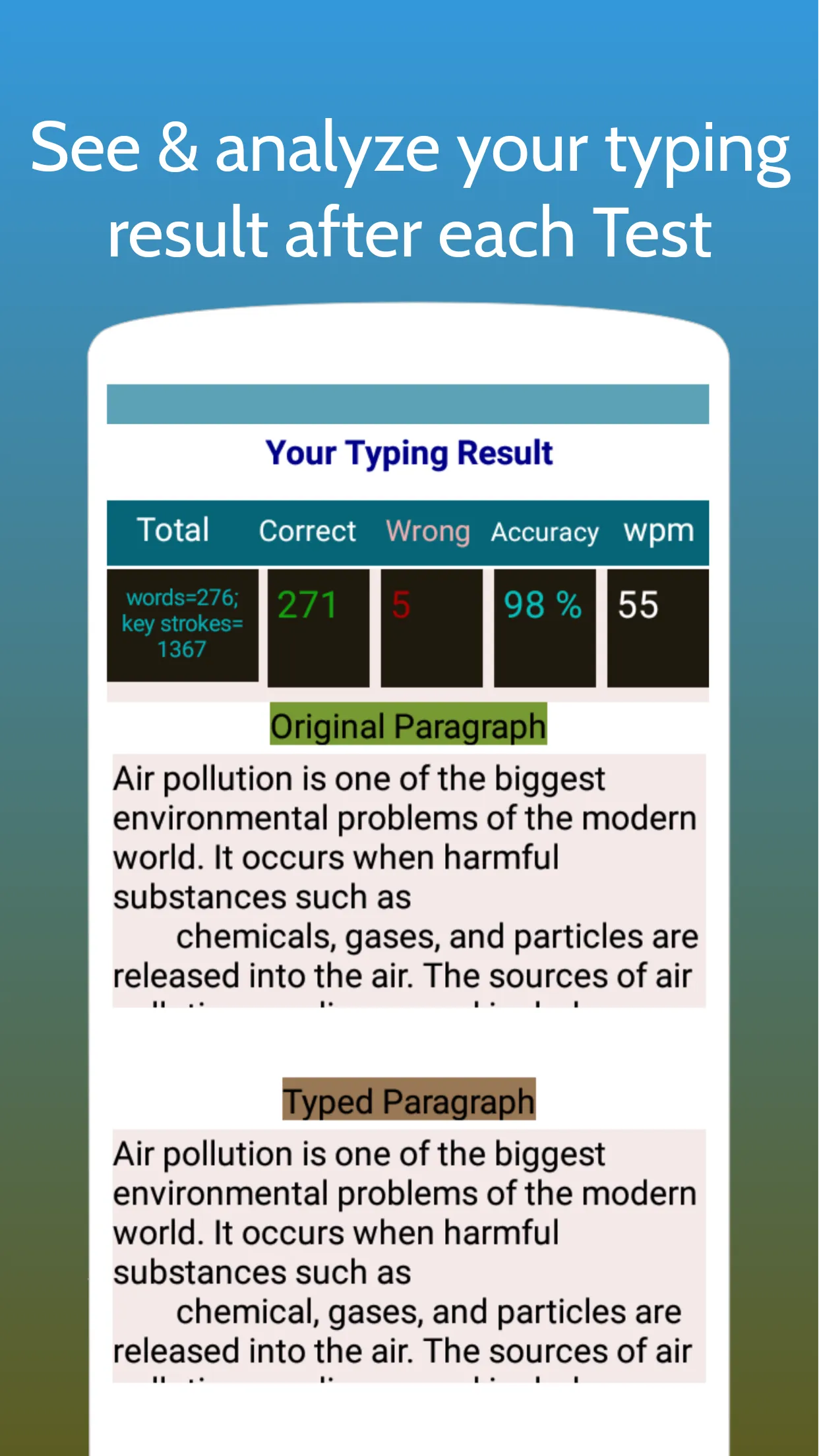 Typing Test App for Govt Exams | Indus Appstore | Screenshot