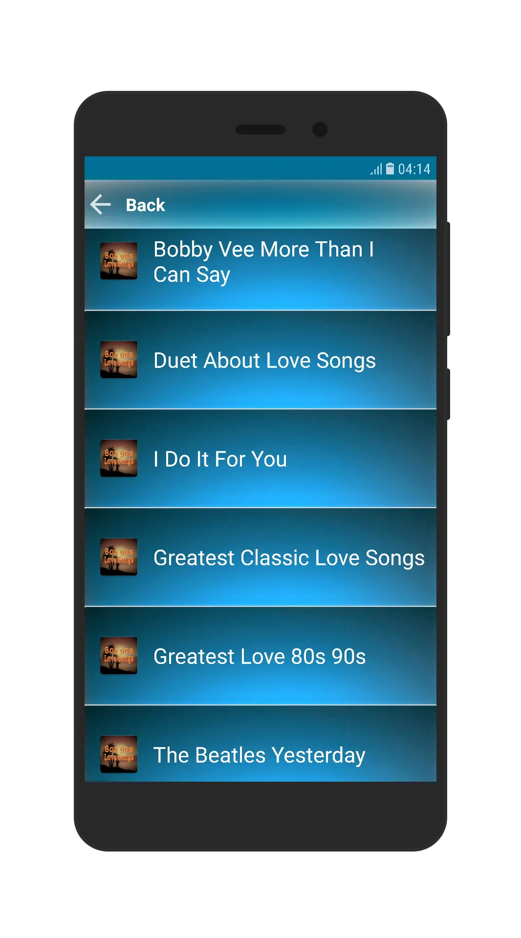 80s 90s Love Songs | Indus Appstore | Screenshot