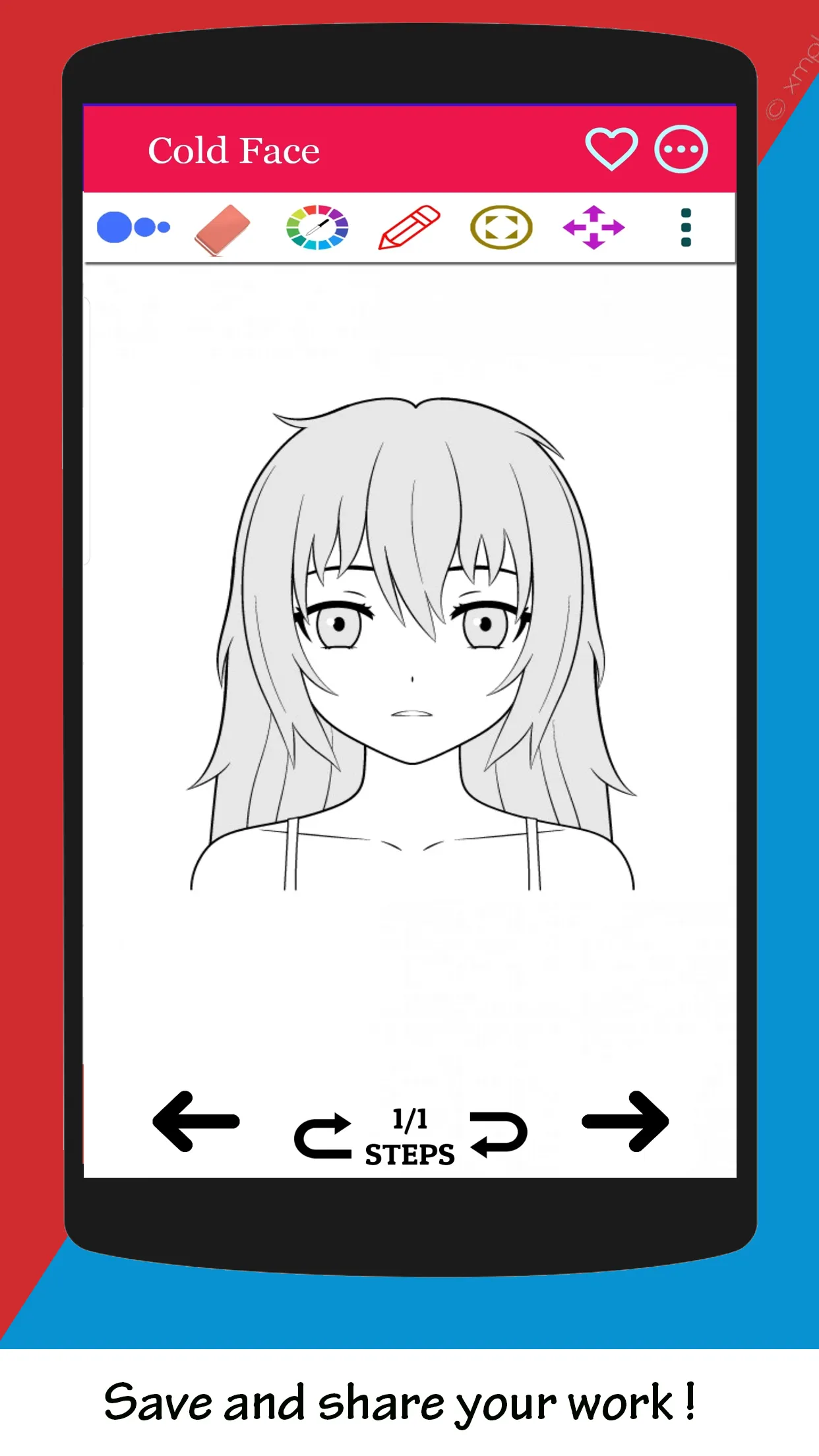 How to Draw Manga Girls Face | Indus Appstore | Screenshot