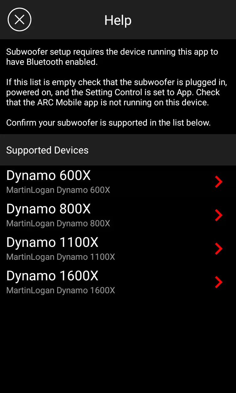 MartinLogan Subwoofer Control | Indus Appstore | Screenshot