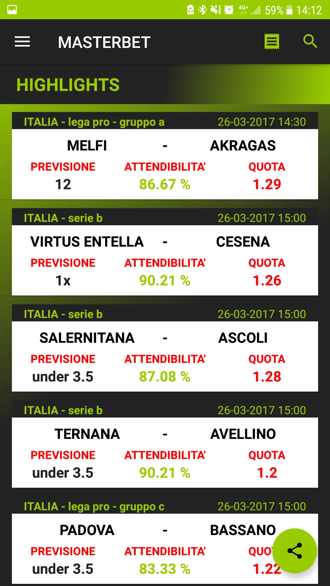 MASTERBET - FOOTBALL | Indus Appstore | Screenshot