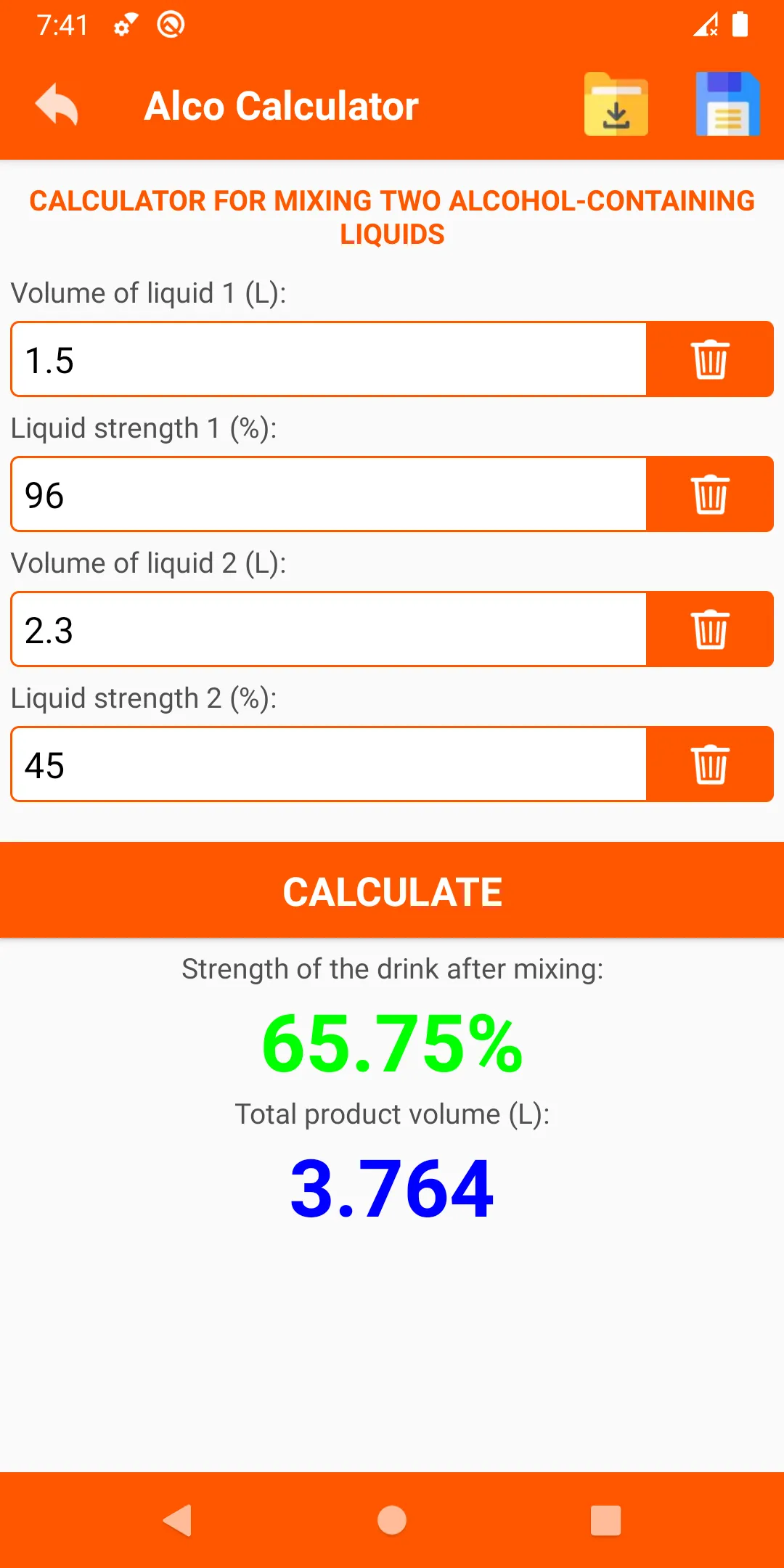 Alco Calculator for moonshiner | Indus Appstore | Screenshot