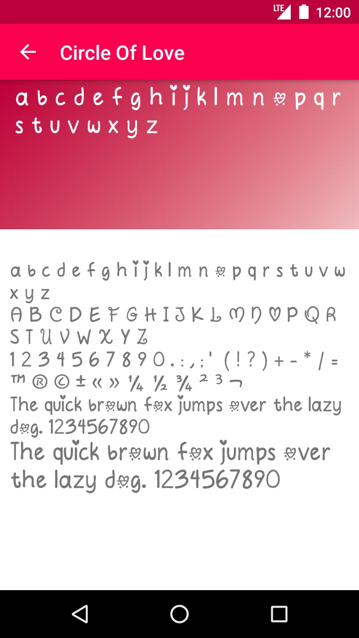 Romance Fonts | Indus Appstore | Screenshot