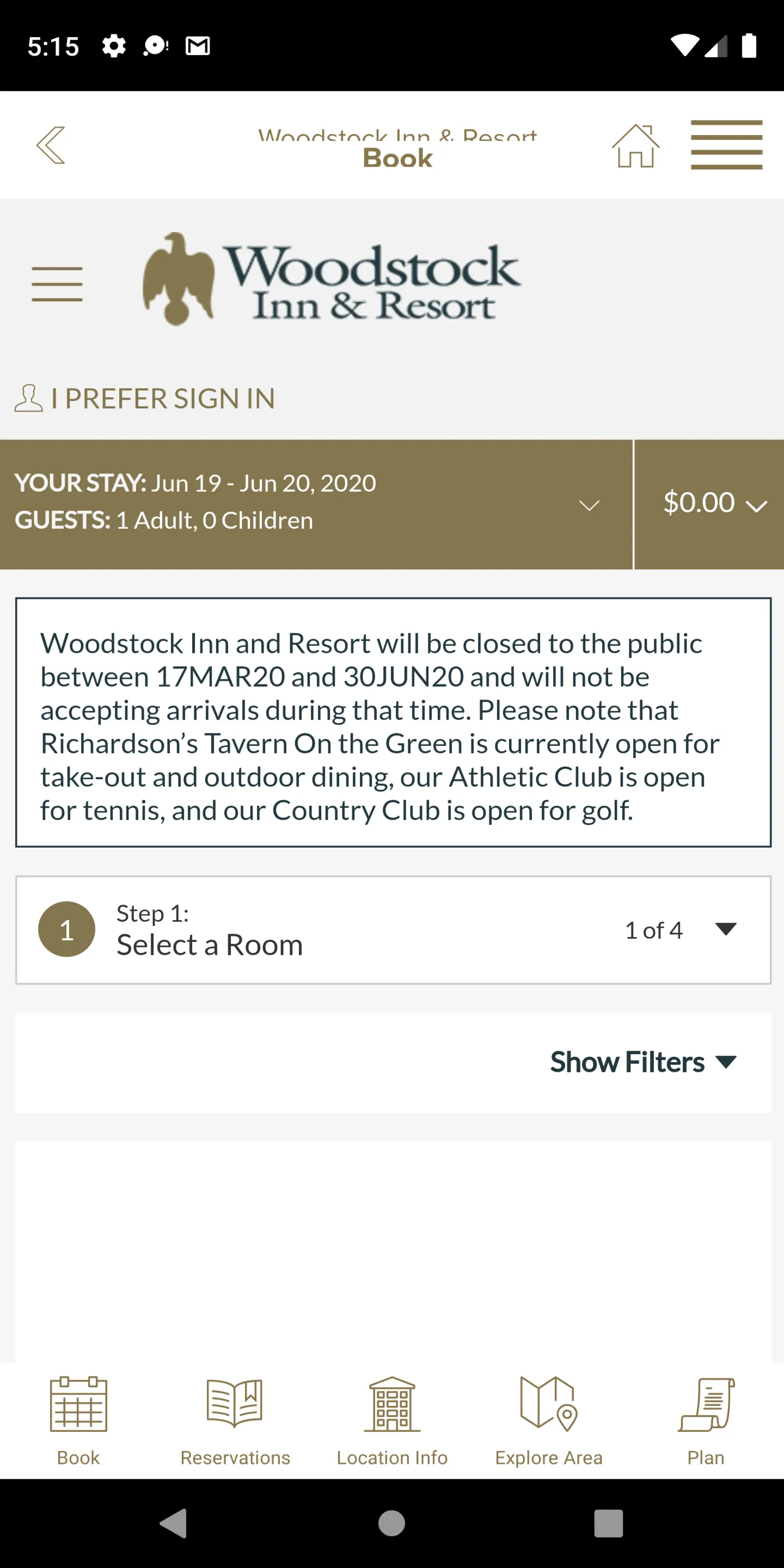 Woodstock Inn & Resort | Indus Appstore | Screenshot