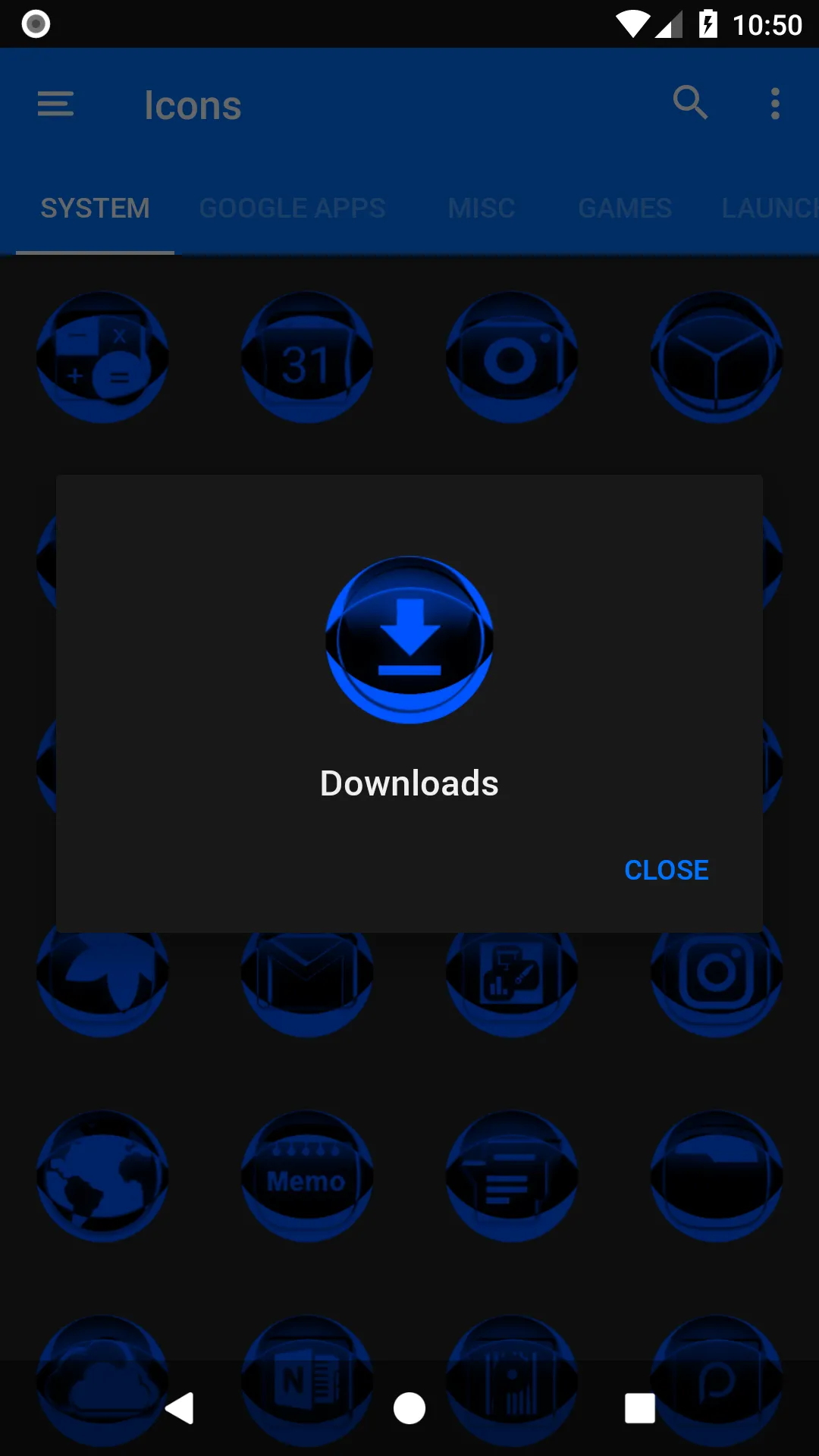 Blue Icon Pack Style 2 | Indus Appstore | Screenshot