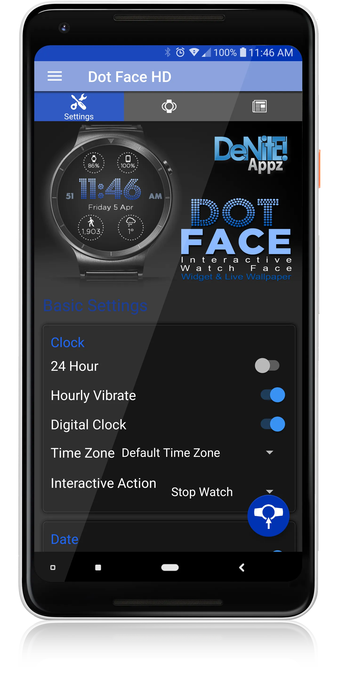 Dot Face HD Watch Face | Indus Appstore | Screenshot