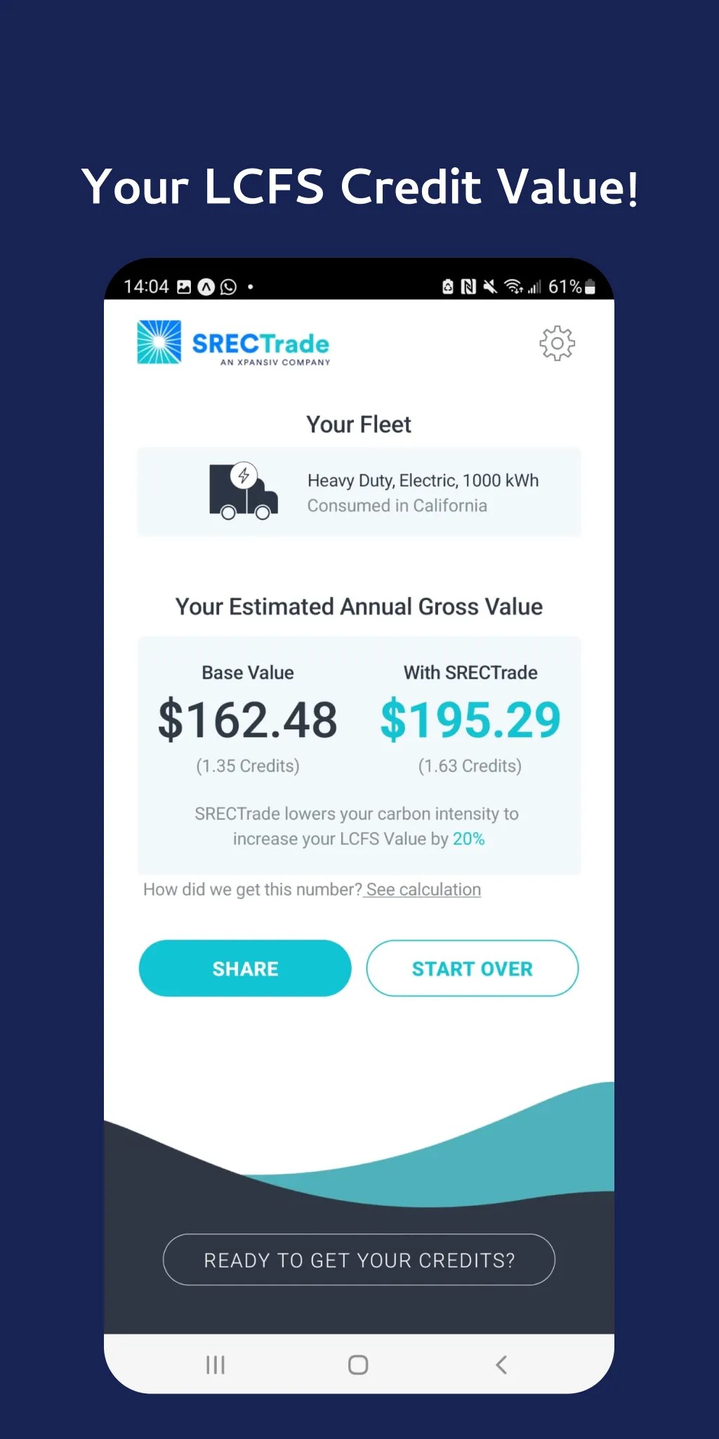 SRECTrade LCFS Calculator | Indus Appstore | Screenshot