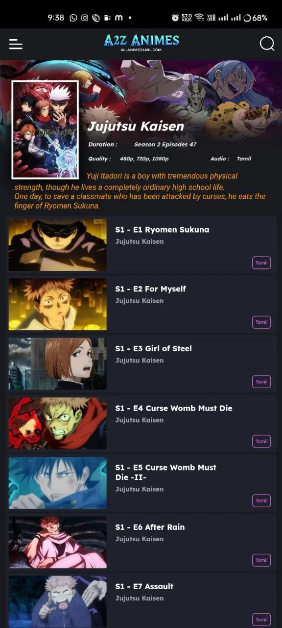 A2z Animes | Indus Appstore | Screenshot