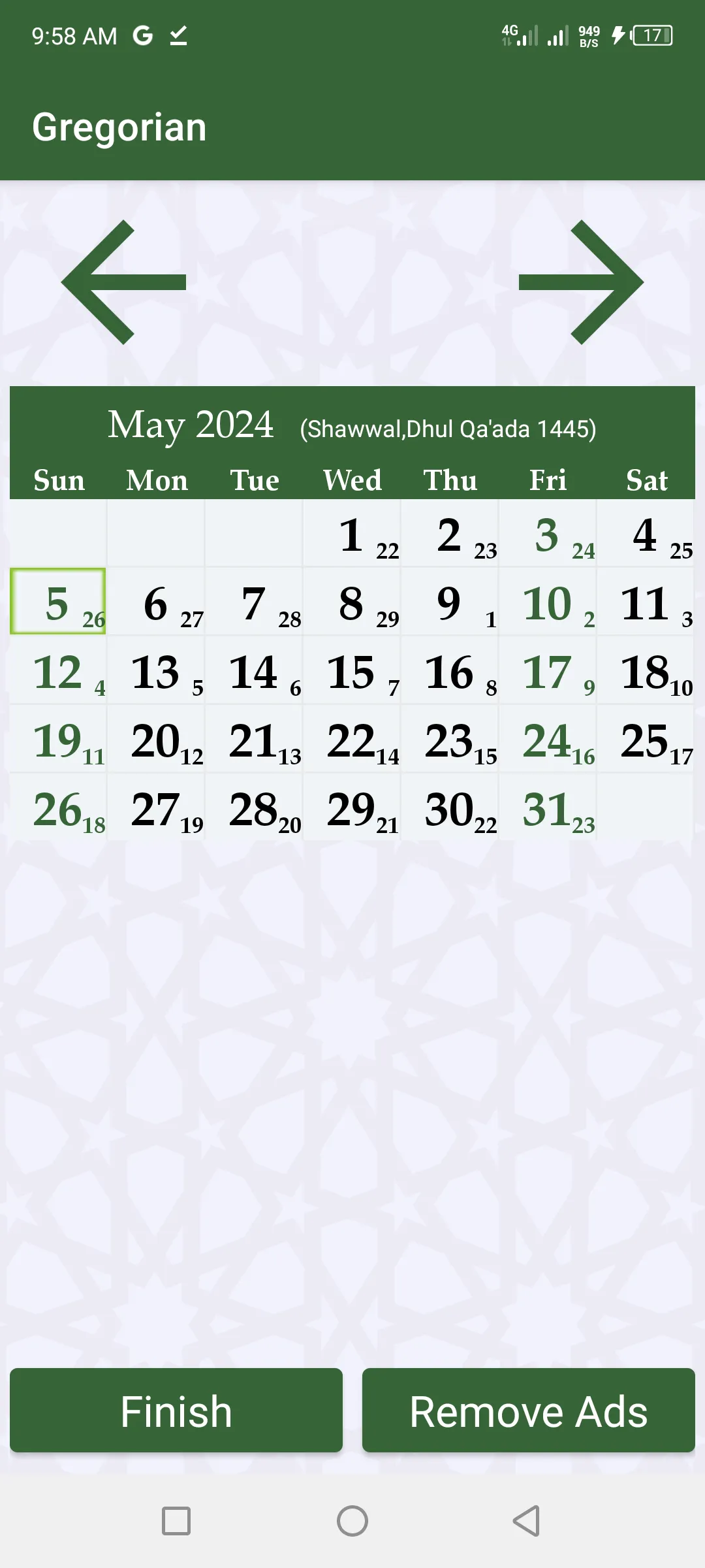 Hijri calendar (Islamic Date) | Indus Appstore | Screenshot