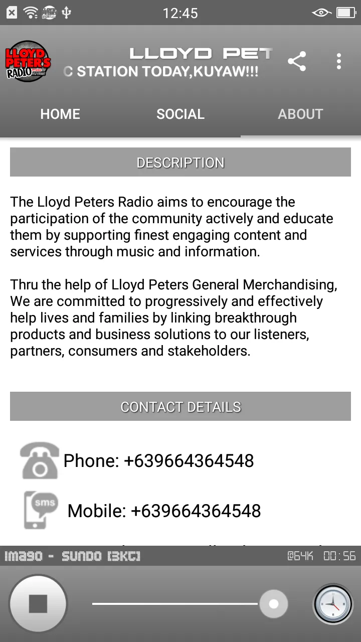 LLOYD PETERS RADIO | Indus Appstore | Screenshot