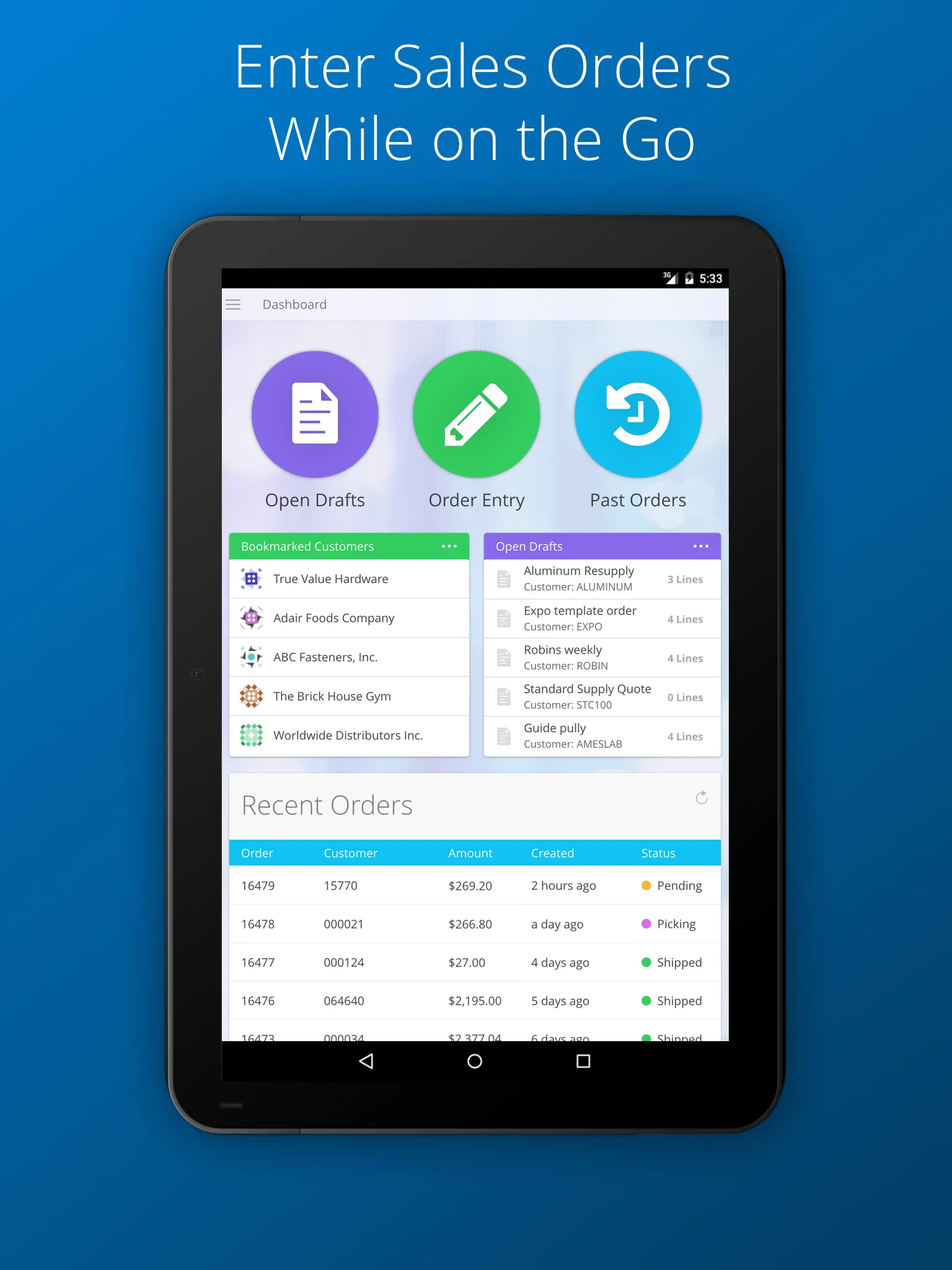 Distribution One Order Entry | Indus Appstore | Screenshot