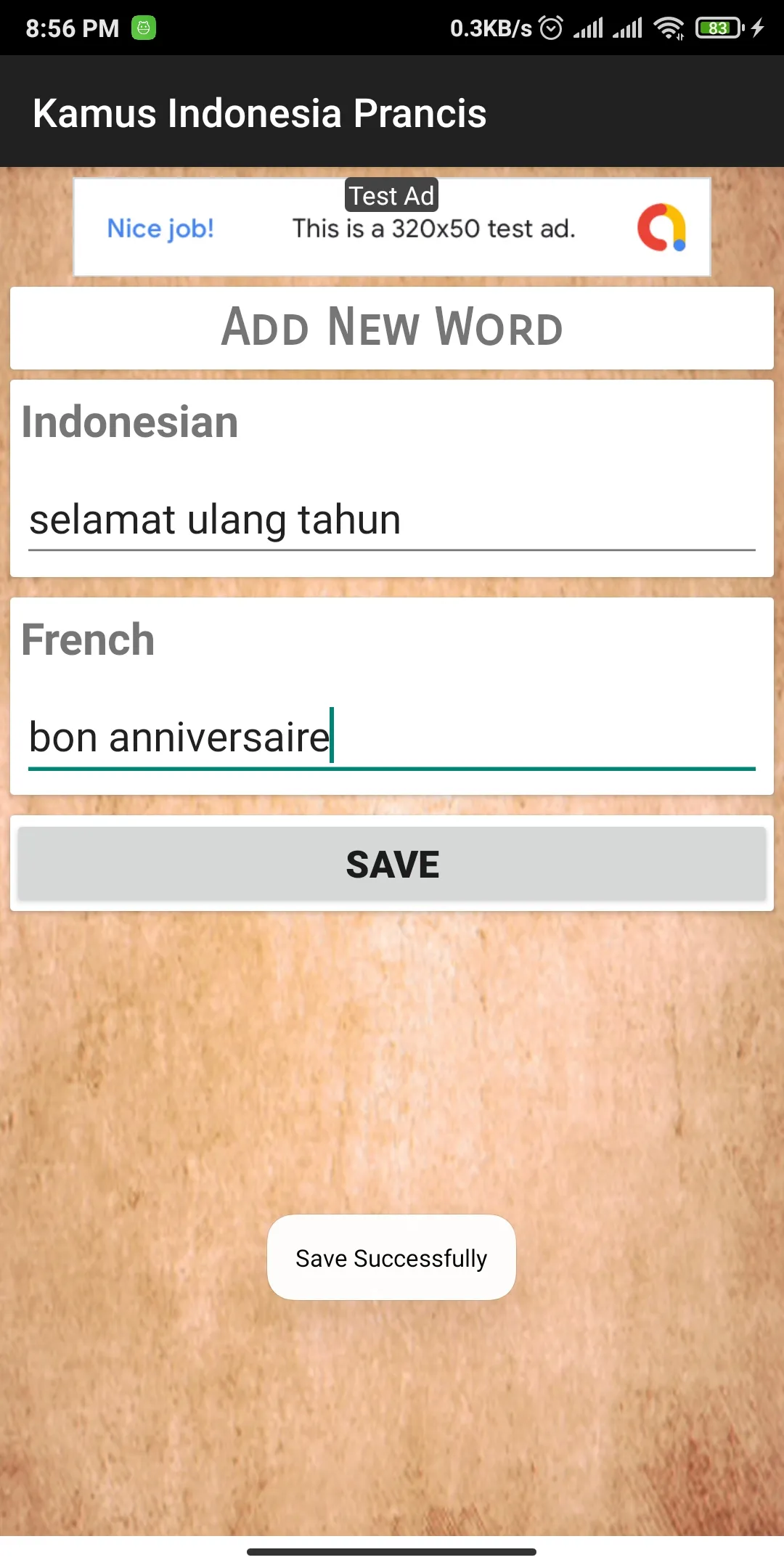 Indonesian French Dictionary | Indus Appstore | Screenshot