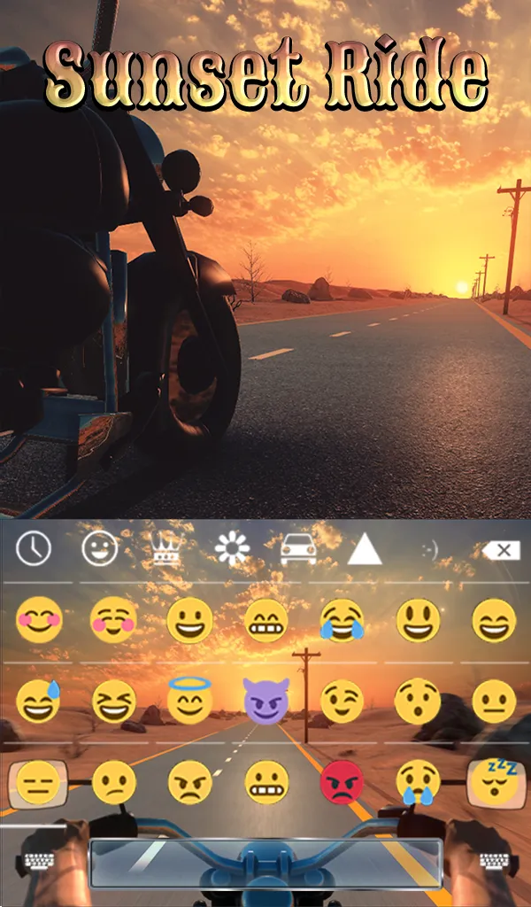 Sunset Ride Animated Keyboard | Indus Appstore | Screenshot