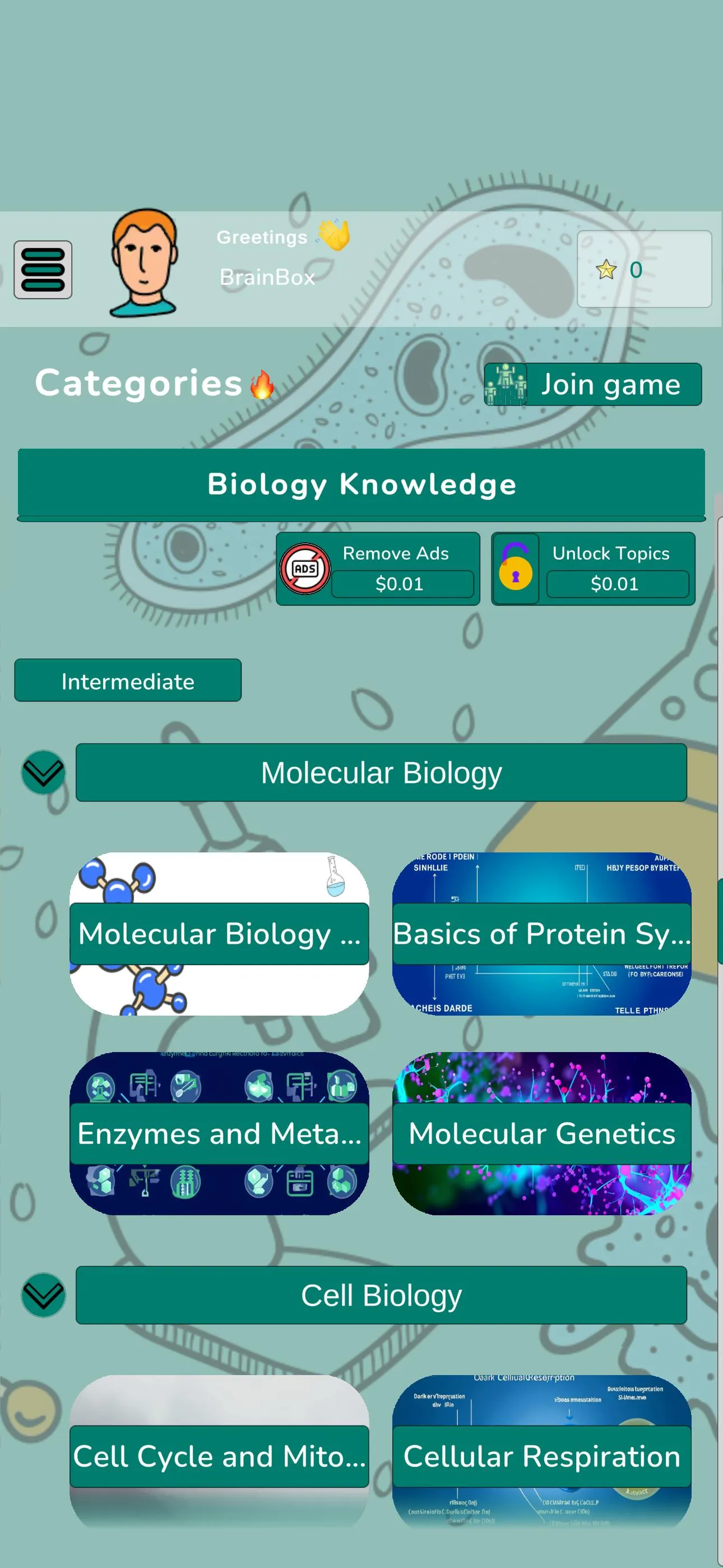 Biology Knowledge Quiz | Indus Appstore | Screenshot