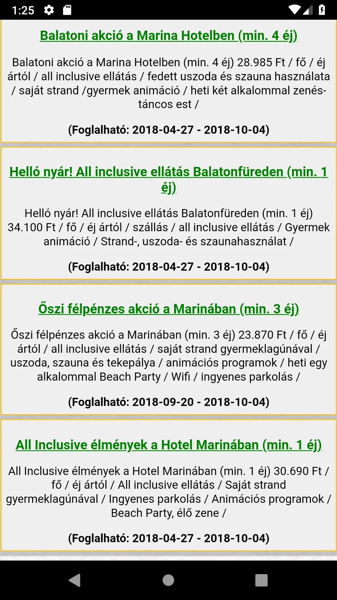 Szállodák hotelek Magyarország | Indus Appstore | Screenshot