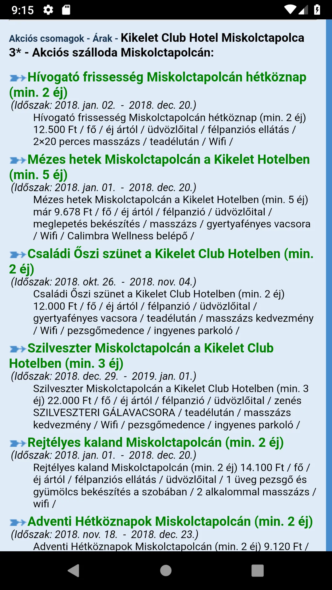 Miskolctapolcai szállodák, wel | Indus Appstore | Screenshot