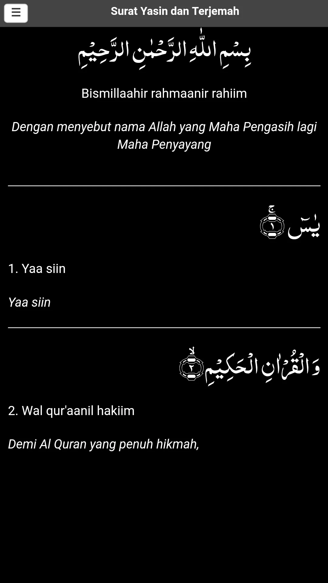 Surat Yasin dan Terjemah | Indus Appstore | Screenshot