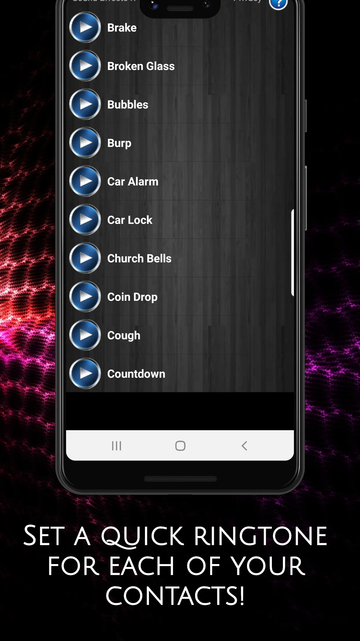 Sound Effects Ringtones | Indus Appstore | Screenshot