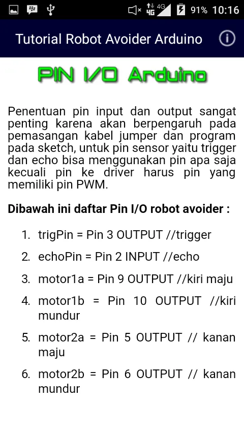 Tutorial Robot Avoider Arduino | Indus Appstore | Screenshot