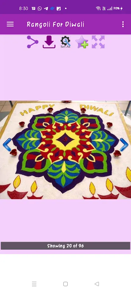 Rangoli For Diwali Gallery | Indus Appstore | Screenshot