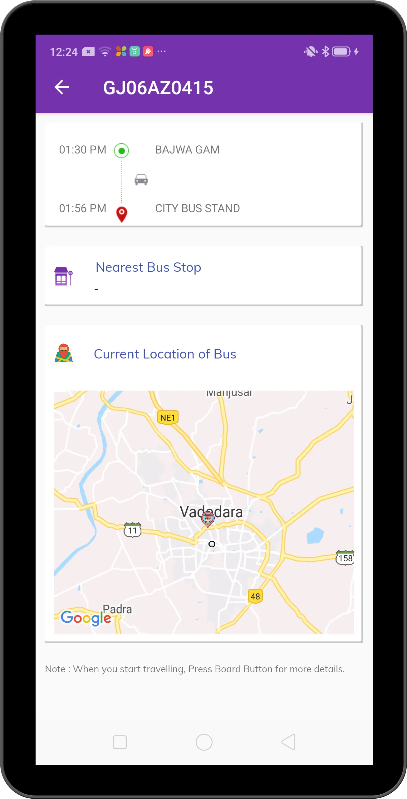 Vadodara Smart City Bus | Indus Appstore | Screenshot