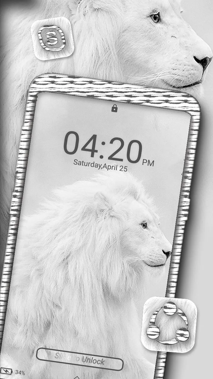 White Lion Launcher Theme | Indus Appstore | Screenshot