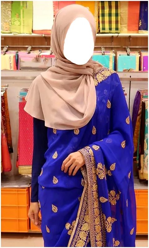 Women Hijab Saree Photo Suits | Indus Appstore | Screenshot