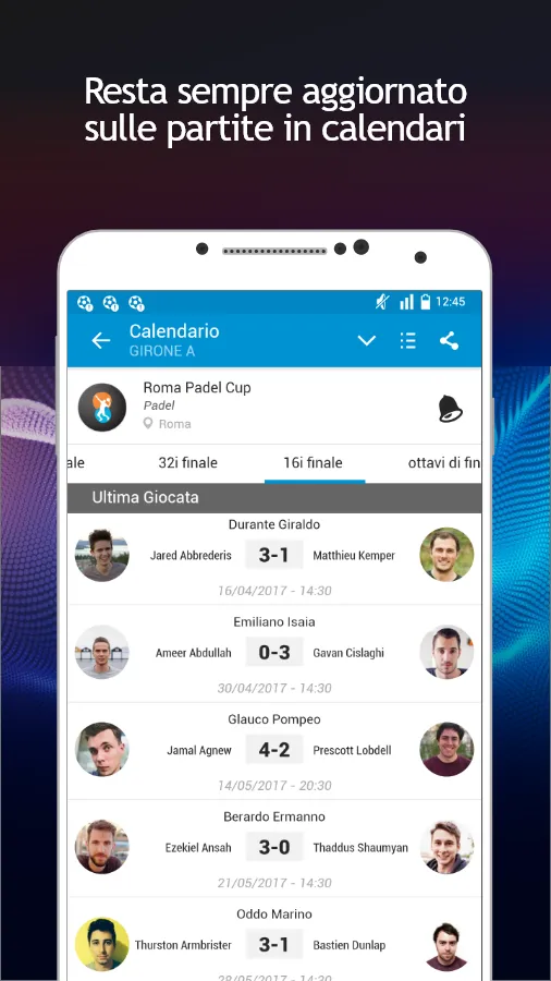 Roma Padel Cup | Indus Appstore | Screenshot