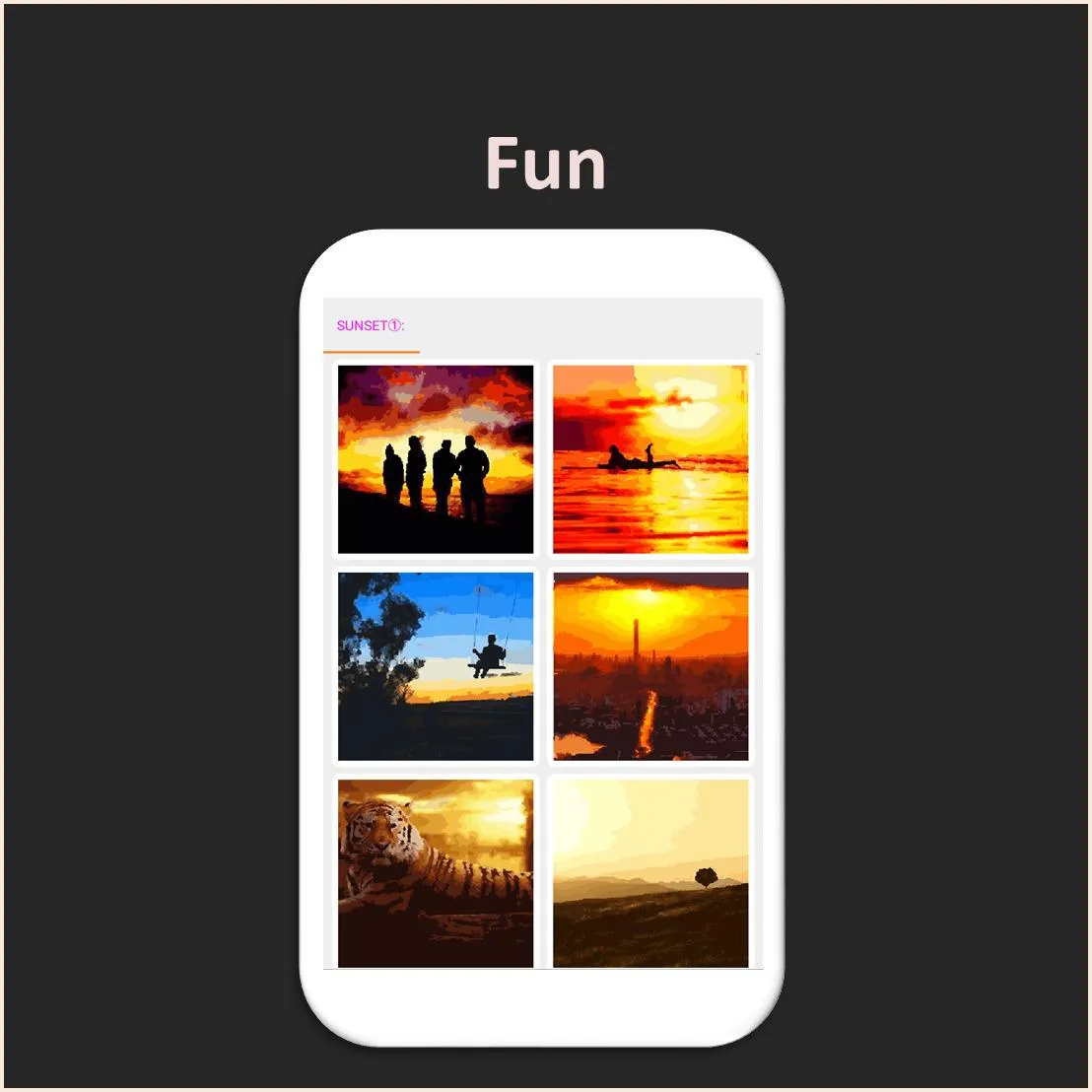 Color by Number - sunset | Indus Appstore | Screenshot