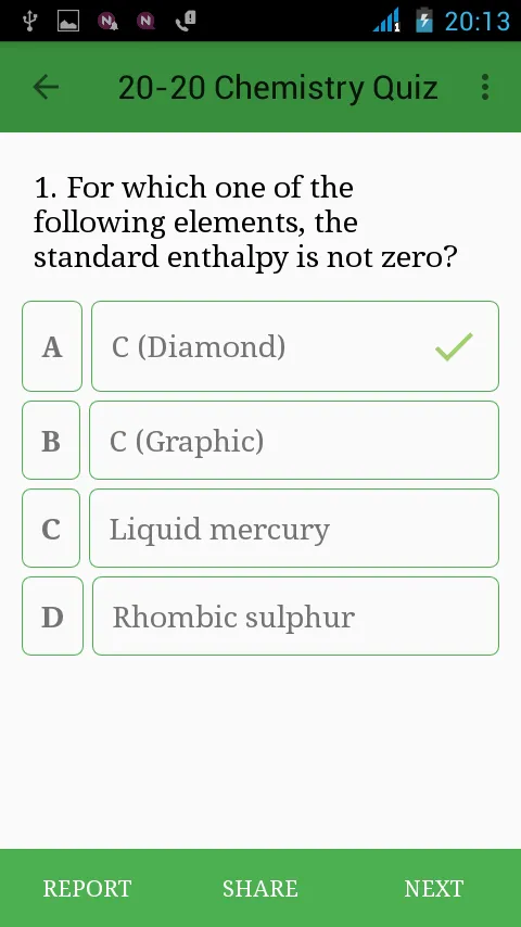 20-20 Chemistry Quizzes | Indus Appstore | Screenshot