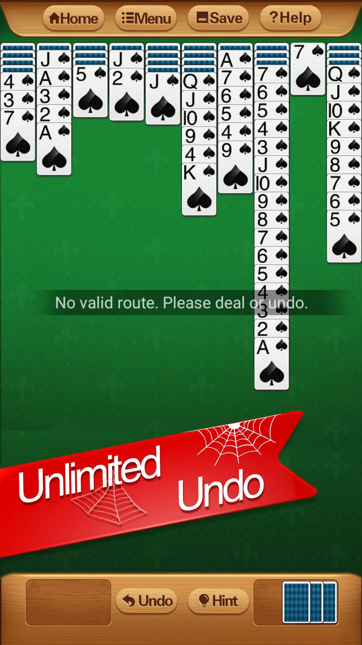 Classic Spider Solitaire Game | Indus Appstore | Screenshot