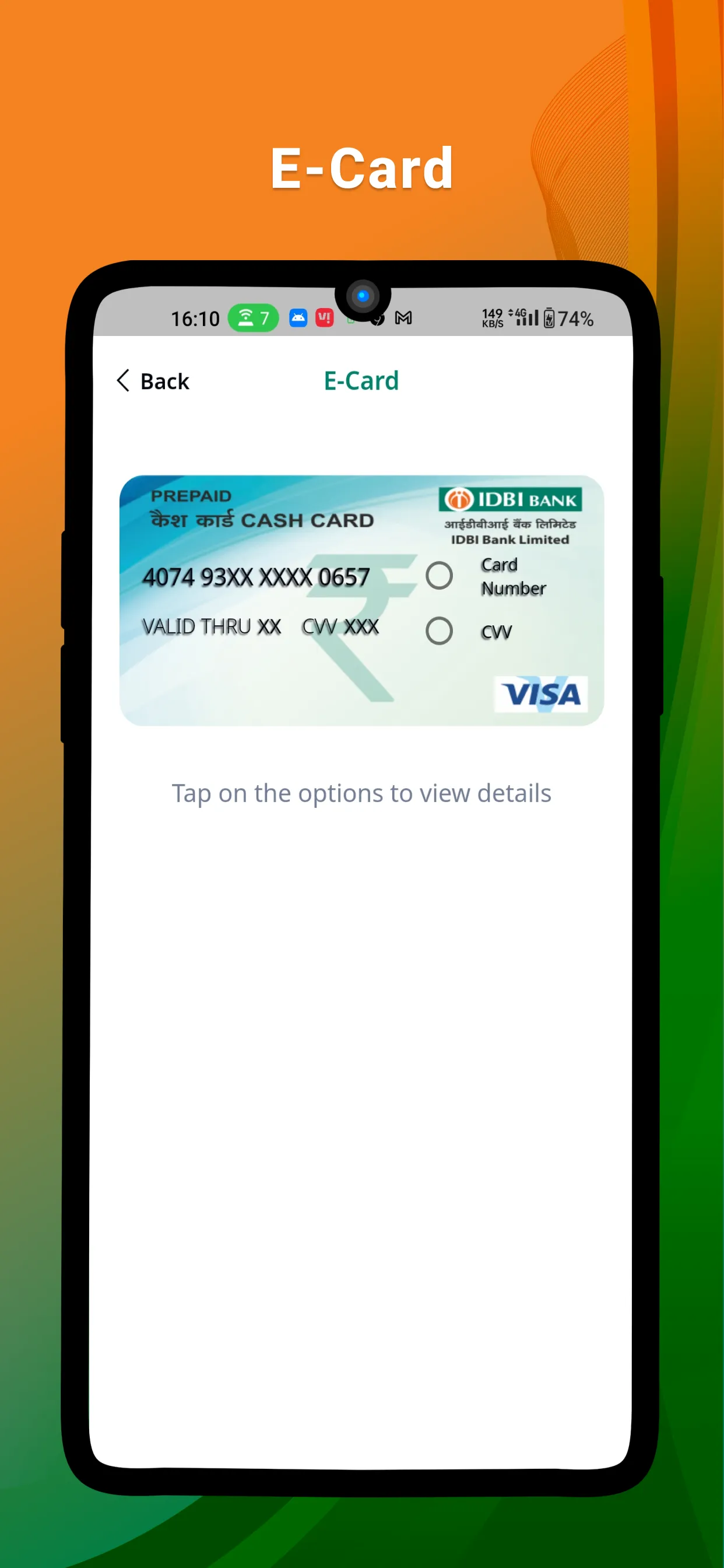 IDBI Prepaid Card | Indus Appstore | Screenshot