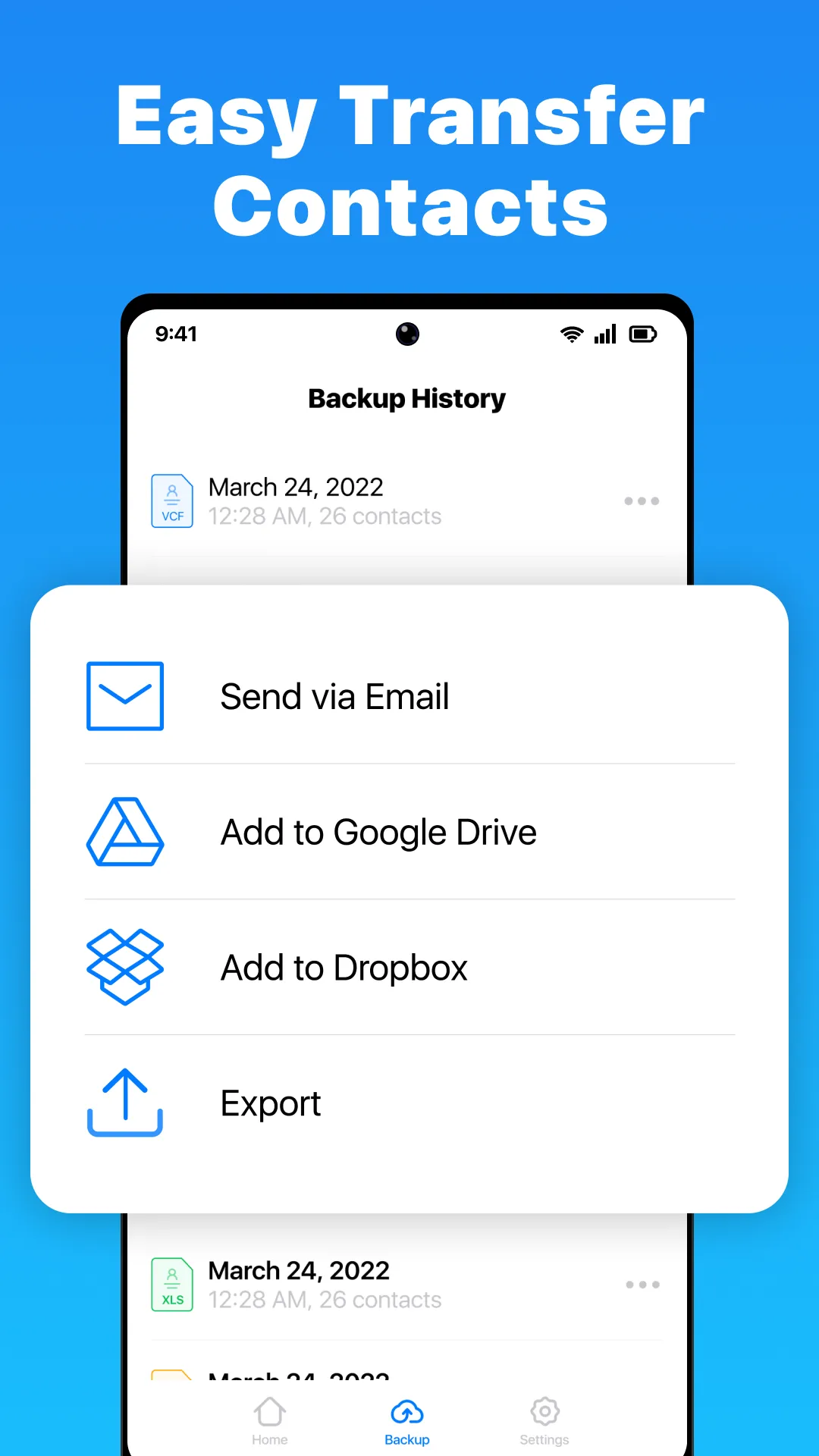 Contacts Backup - Sync Restore | Indus Appstore | Screenshot