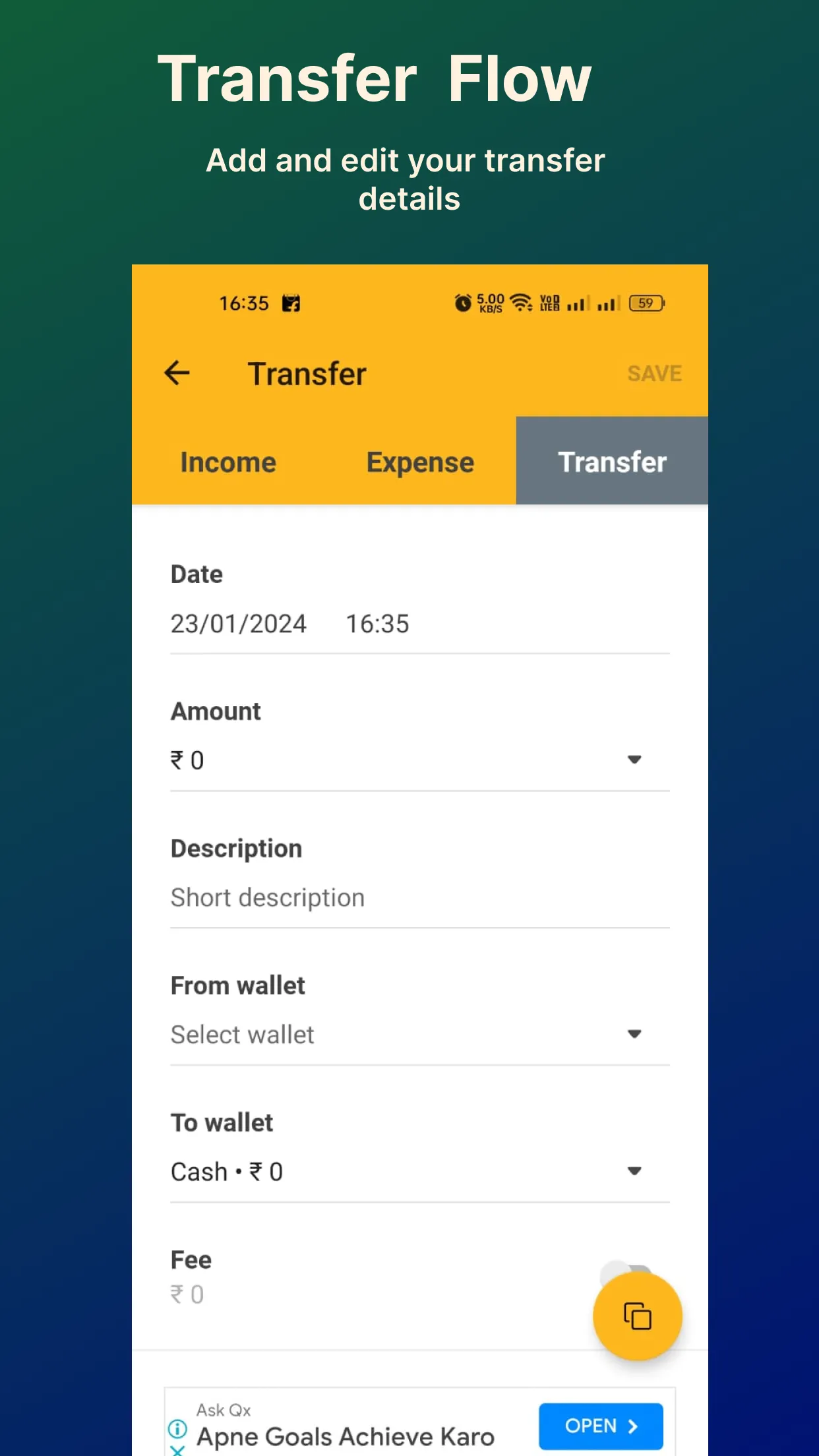 Expense & Income Tracker | Indus Appstore | Screenshot