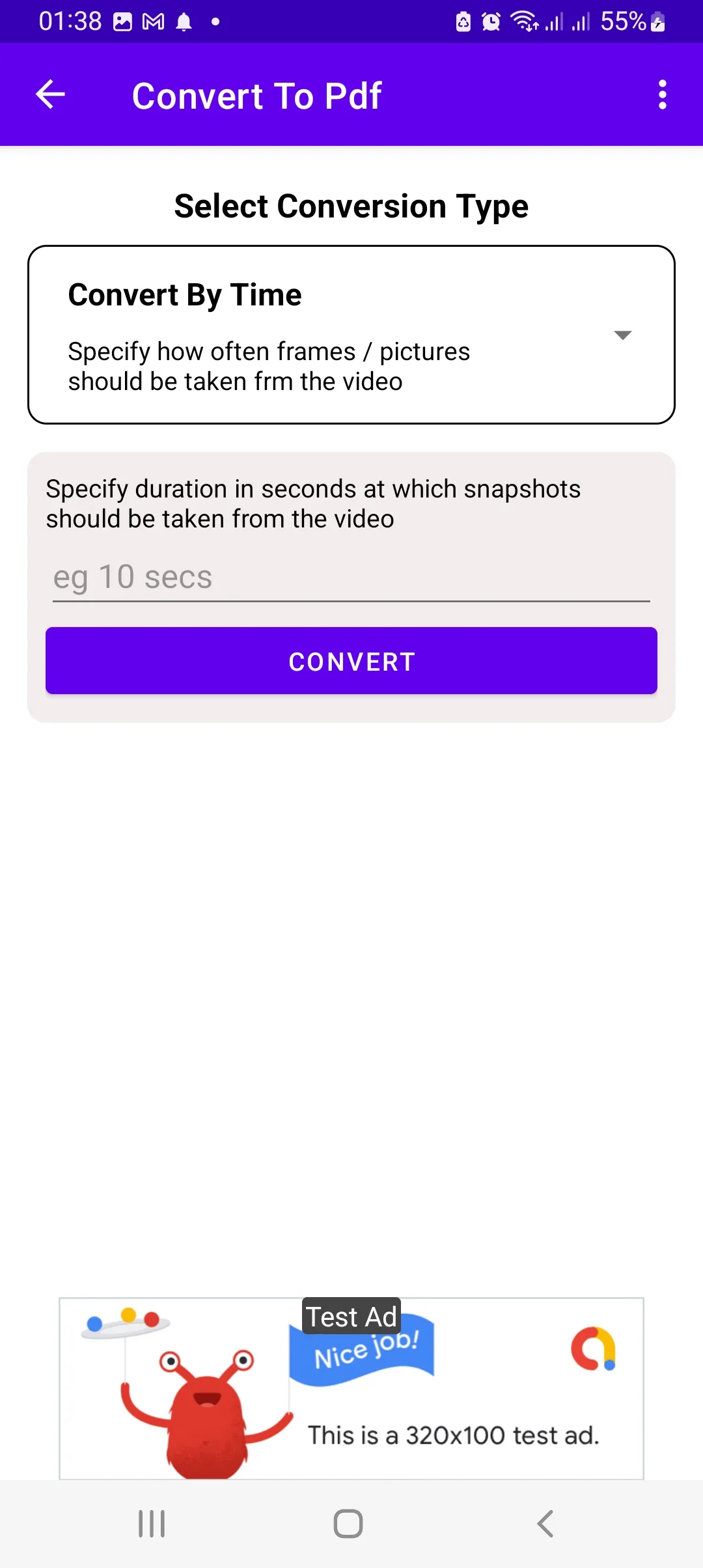 Convert Video To Pdf File | Indus Appstore | Screenshot