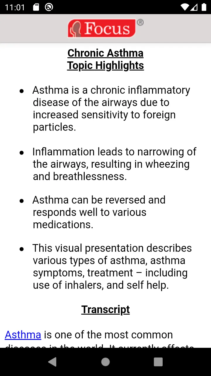 Chronic Asthma | Indus Appstore | Screenshot