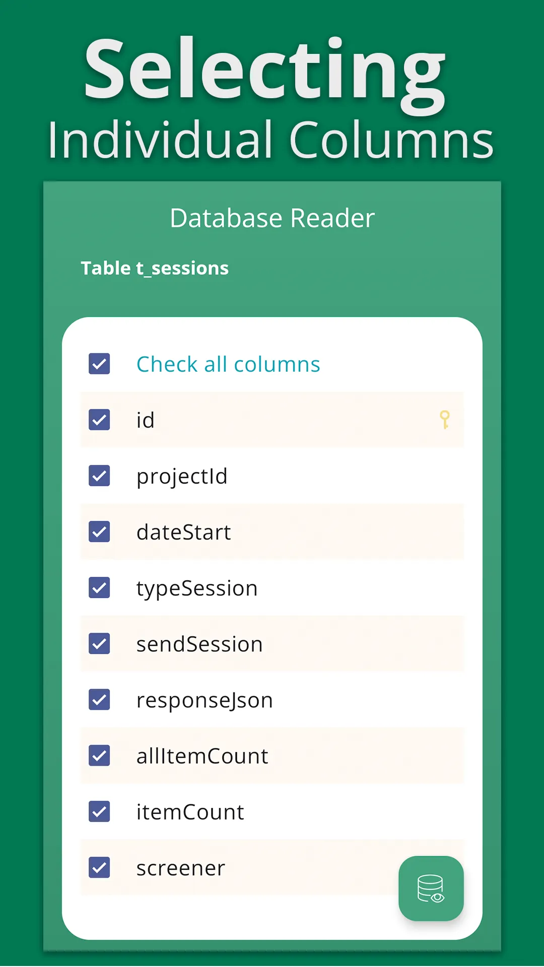 Database reader | Indus Appstore | Screenshot