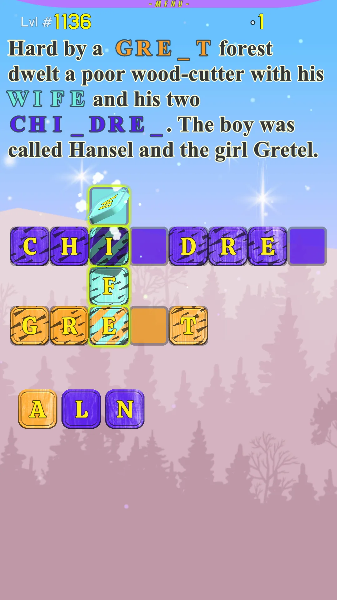 Grimms' Fairy Tales Crossword | Indus Appstore | Screenshot