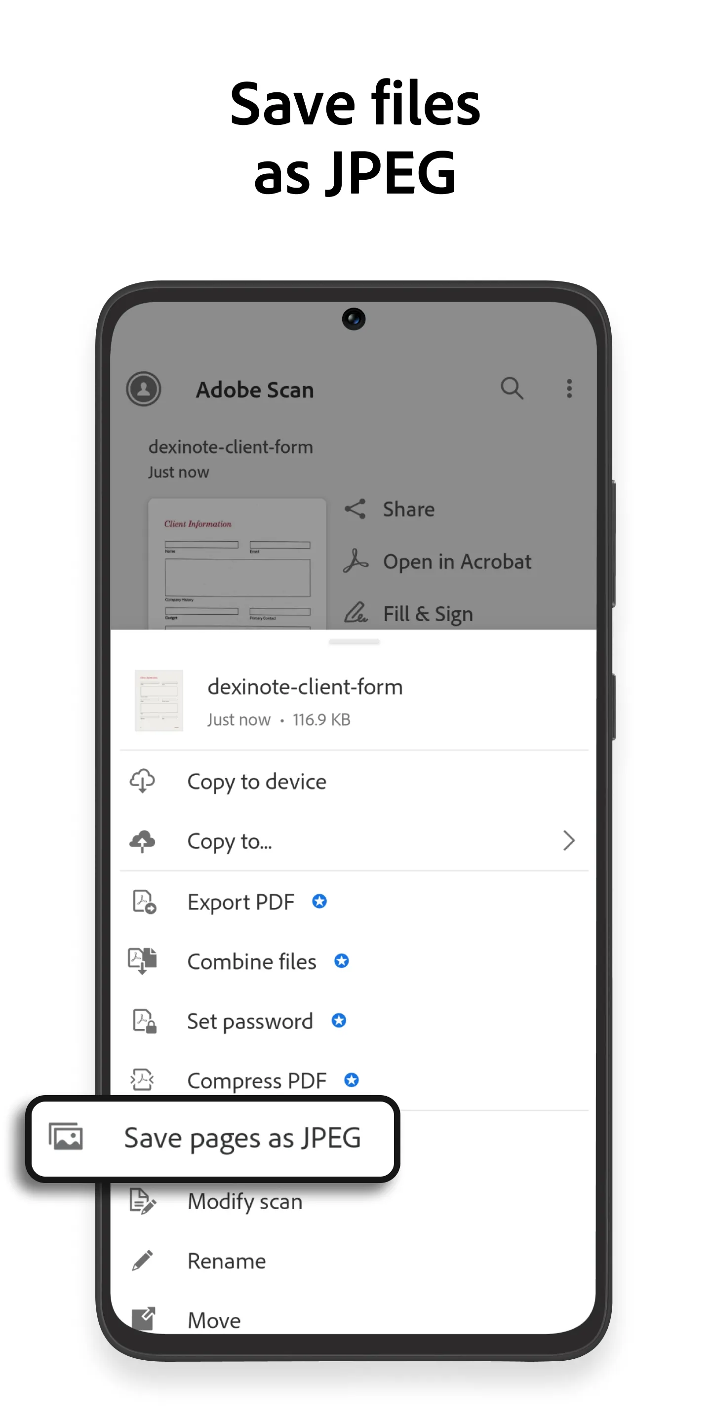 Adobe Scan: PDF Scanner, OCR | Indus Appstore | Screenshot