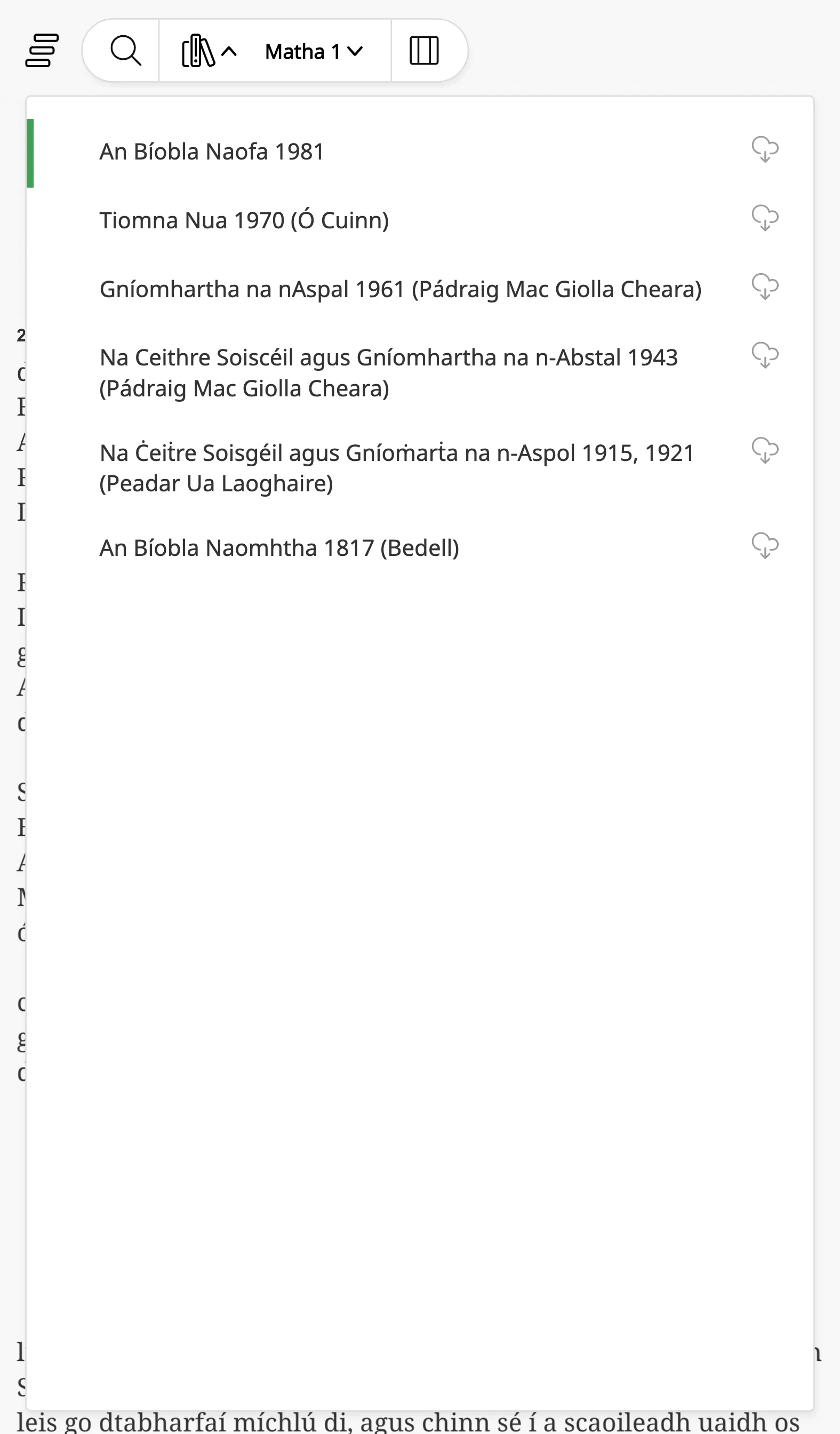 An Bíobla Naofa (Irish Bible) | Indus Appstore | Screenshot