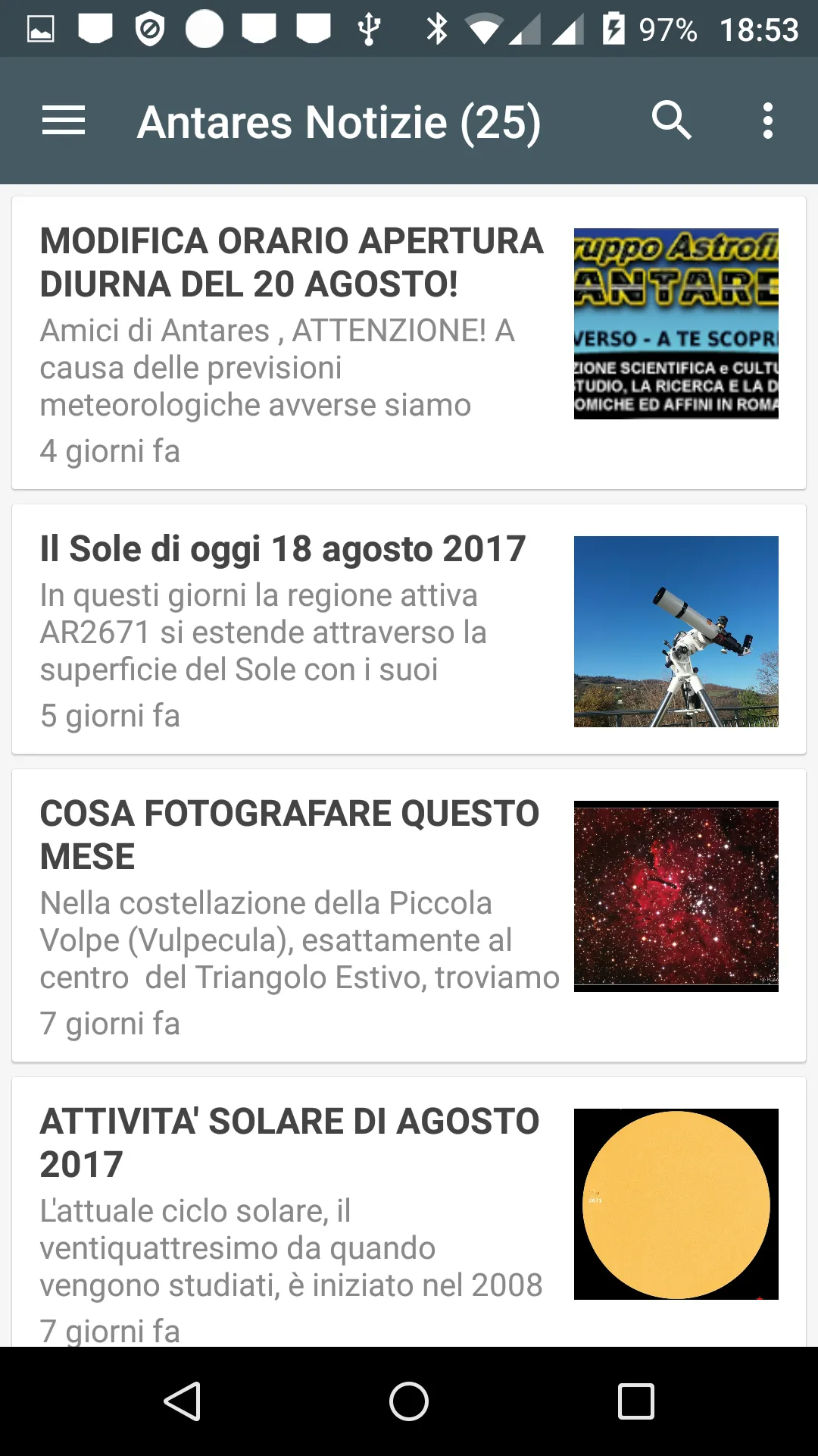 Astronomia Notizie | Indus Appstore | Screenshot