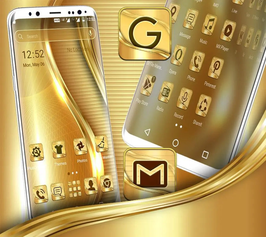 Golden Launcher Theme | Indus Appstore | Screenshot