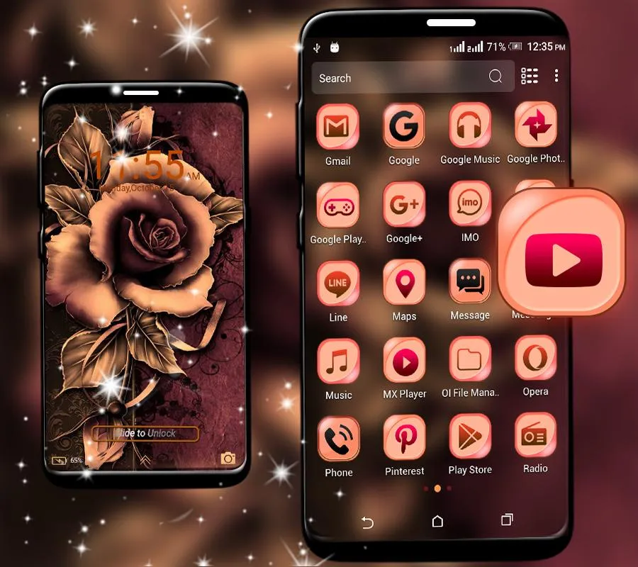 Artistic Rose Launcher Theme | Indus Appstore | Screenshot