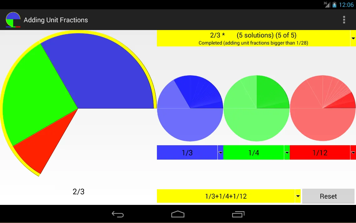 Adding unit fractions | Indus Appstore | Screenshot