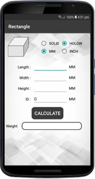 Metal Weight Calculator | Indus Appstore | Screenshot