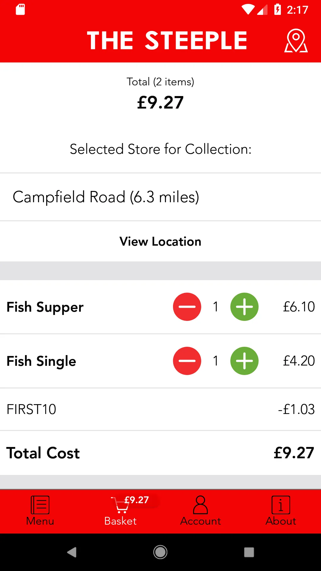 The Steeple Fish Bar | Indus Appstore | Screenshot